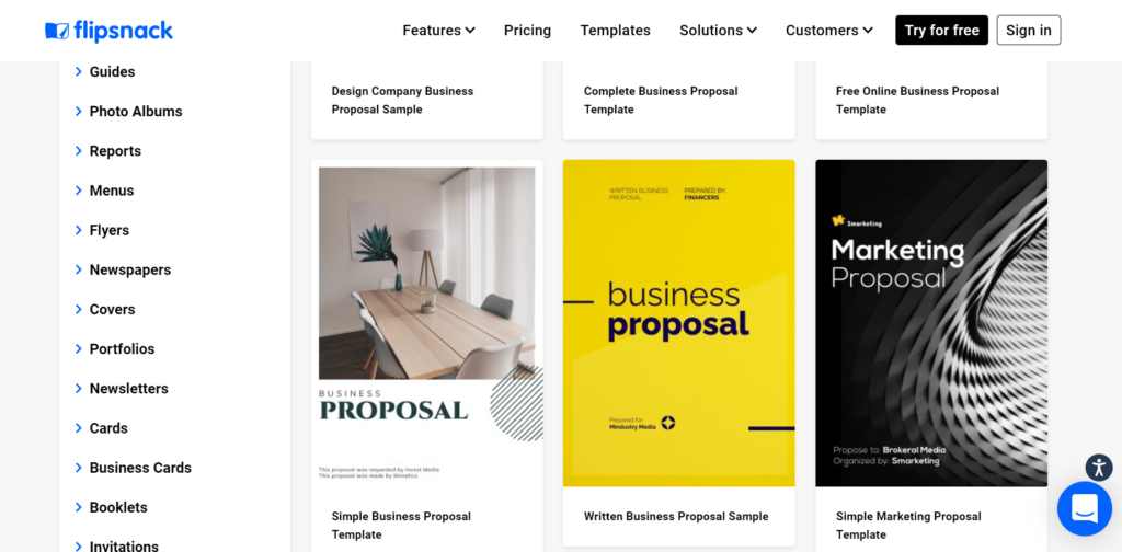 flipsnack.com – versatile business proposal templates