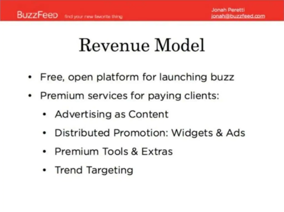 BuzzFeed's startup pitch deck